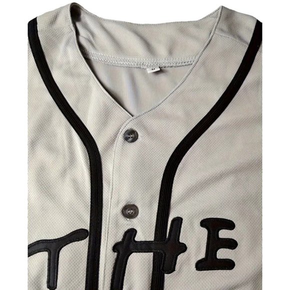 Sandlot Baseball Jersey Benny The Jet Rodriguez #30 Gray Stitched Men's - Picture 5 of 6